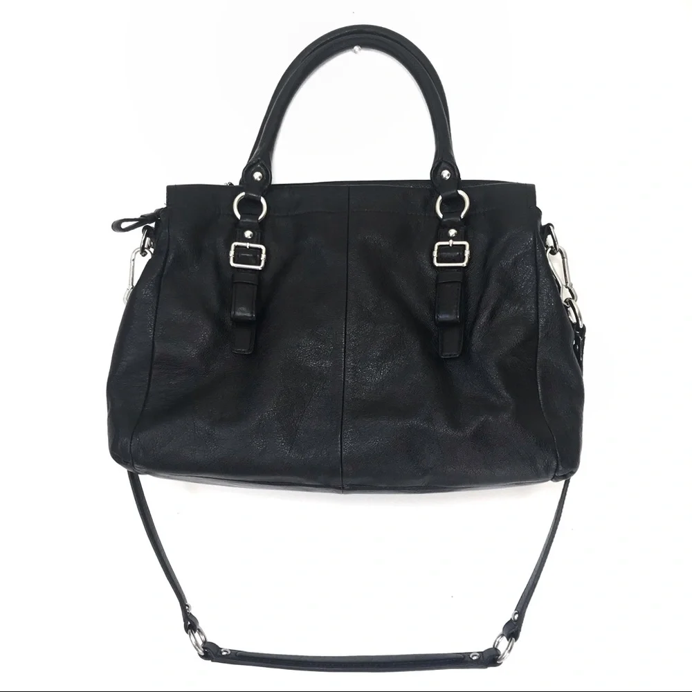 Coach Black Satchel with Gold Hardware